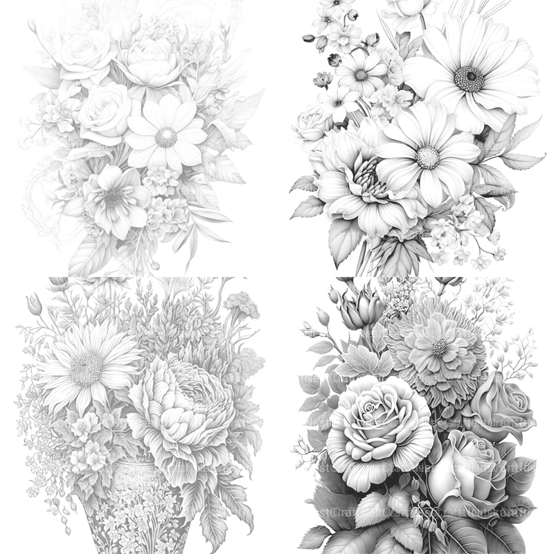 Flower Coloring Book - CraftNest - Digital Crafting and Art