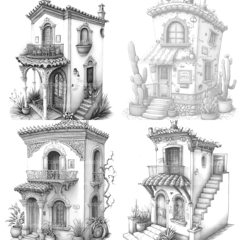 Mexican Tiny House Coloring Book - CraftNest - Digital Crafting and Art