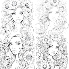 Venetian Carnival Woman Coloring Book - CraftNest - Digital Crafting and Art