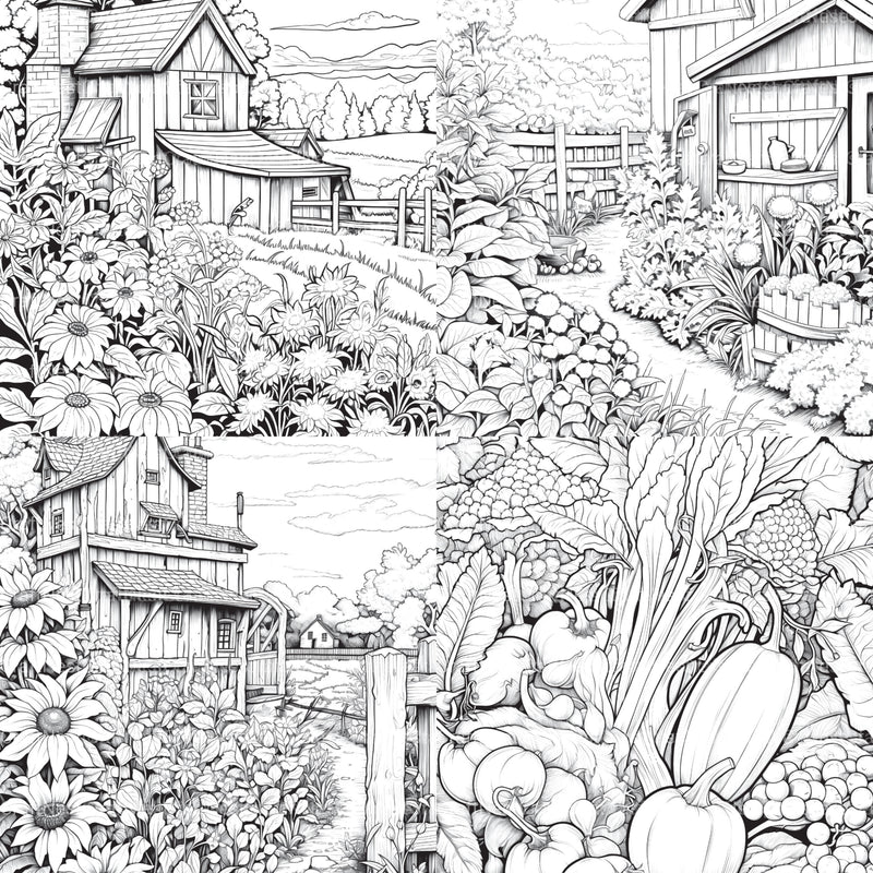 Farmers Garden Coloring Book 2 - CraftNest - Digital Crafting and Art