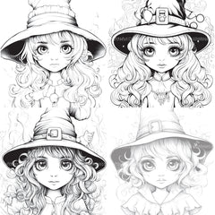 Cute Witch Coloring Book - CraftNest - Digital Crafting and Art