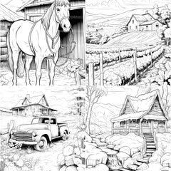 Country Life Coloring Book - CraftNest - Digital Crafting and Art