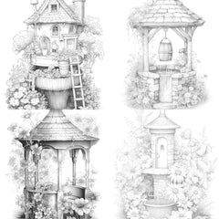 Wishing Well Coloring Book - CraftNest - Digital Crafting and Art