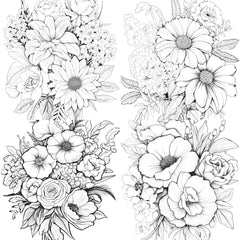 Flower Coloring Book 2 - CraftNest - Digital Crafting and Art
