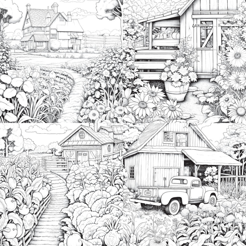 Farmers Garden Coloring Book 2 - CraftNest - Digital Crafting and Art
