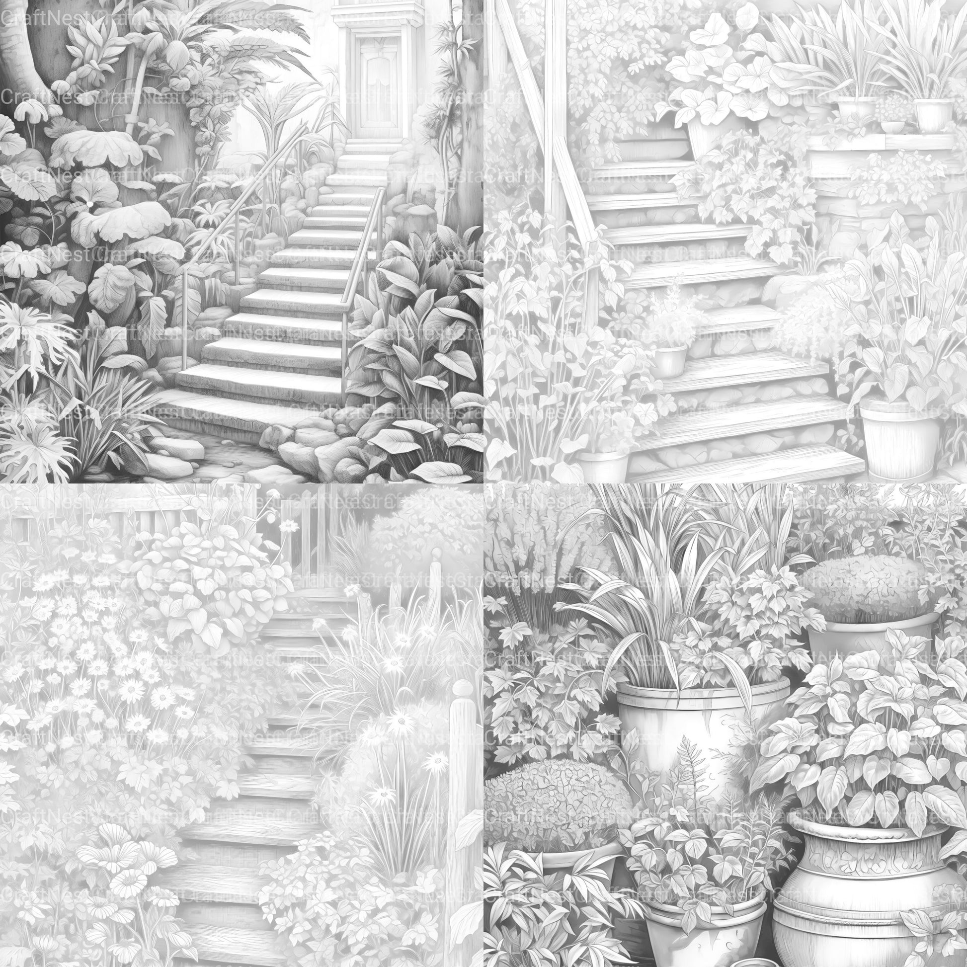 Herb Garden Coloring Book - CraftNest - Digital Crafting and Art