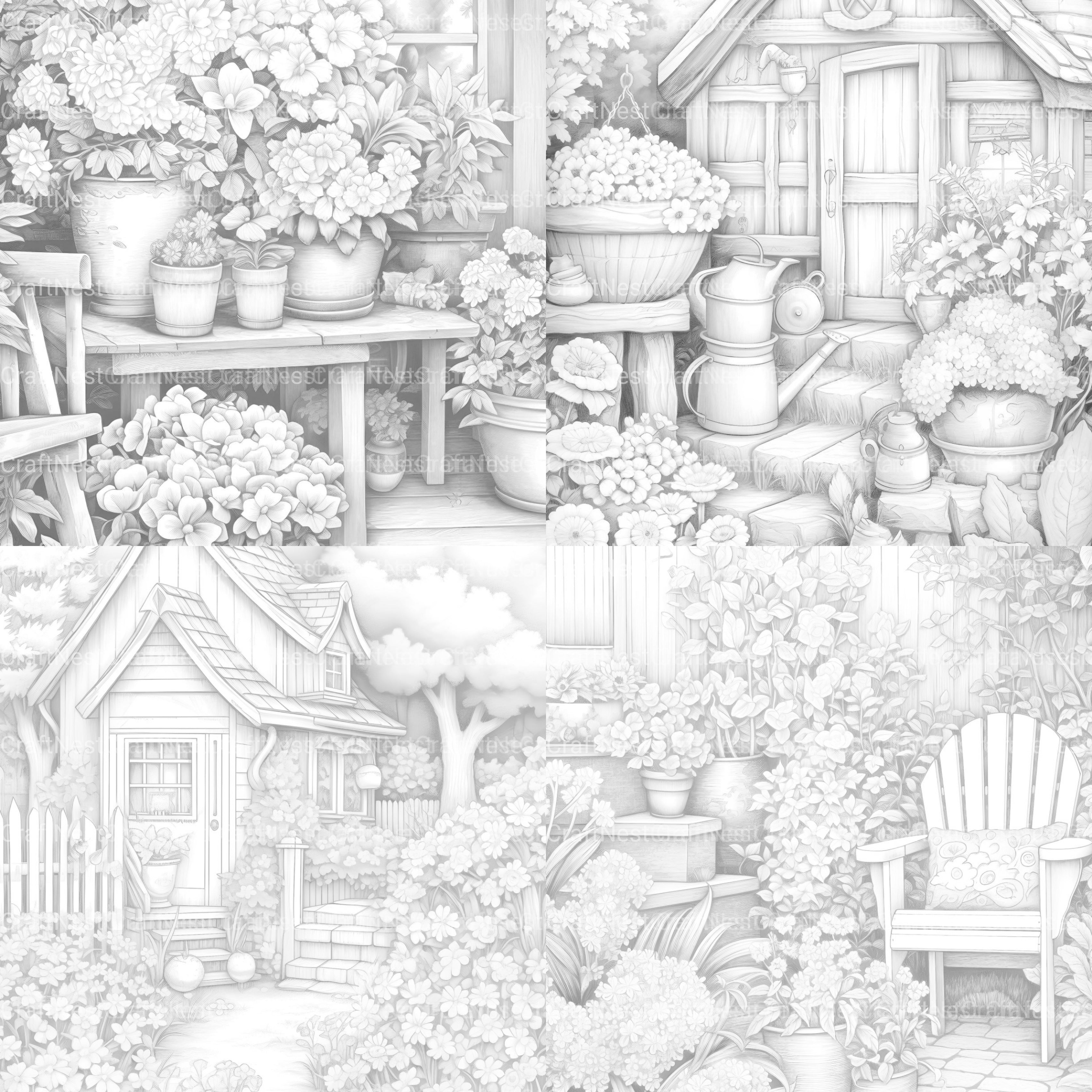 Spring Garden Coloring Book - CraftNest - Digital Crafting and Art