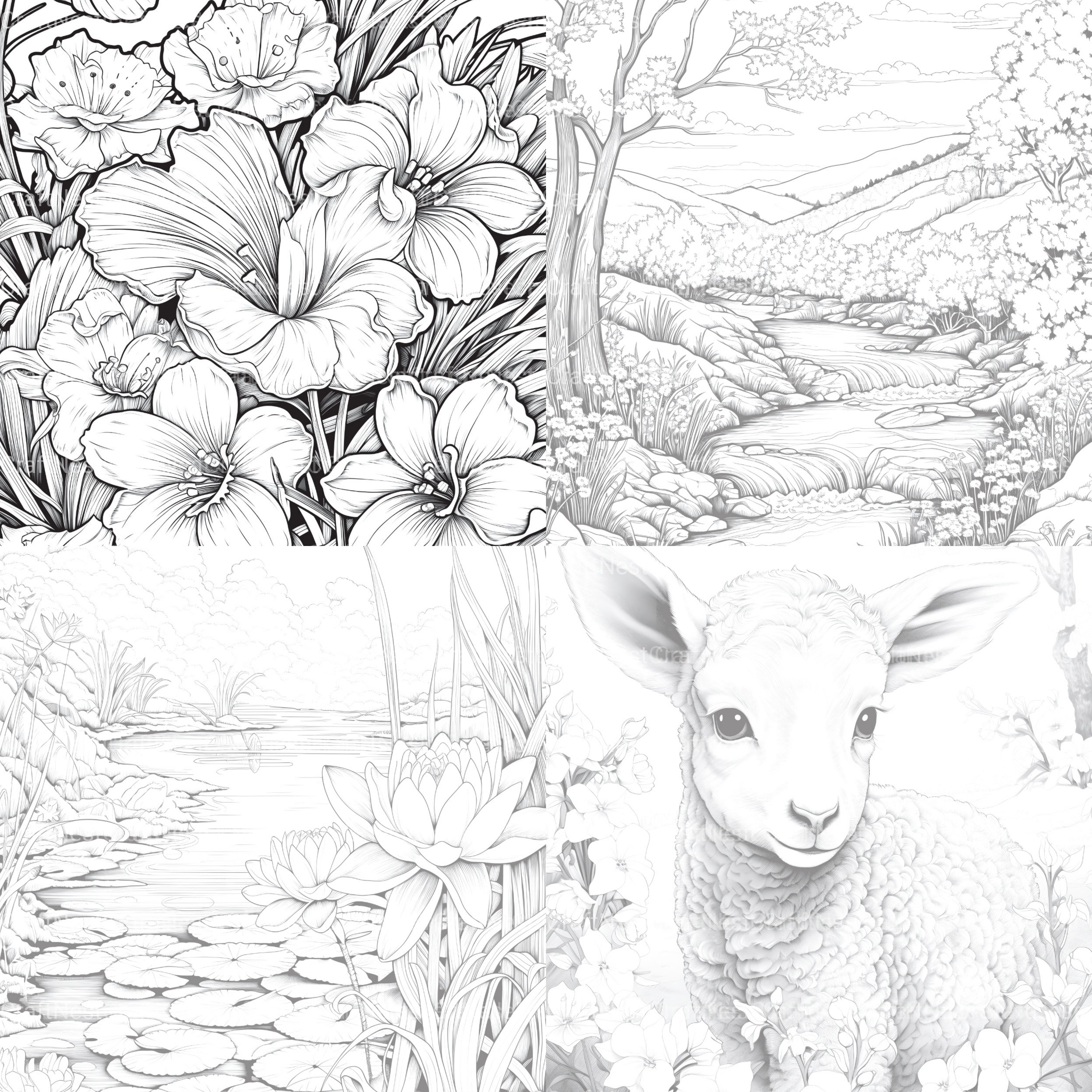 Springtime Garden Coloring Book - CraftNest - Digital Crafting and Art