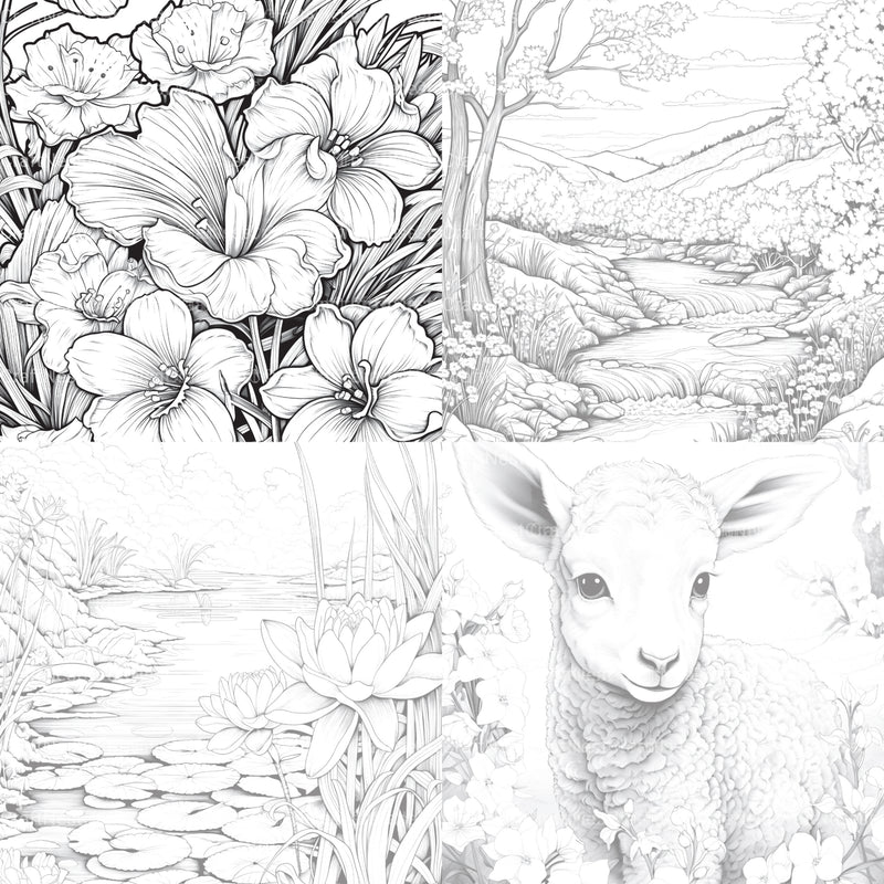 Springtime Garden Coloring Book - CraftNest - Digital Crafting and Art