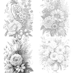 Flower Coloring Book - CraftNest - Digital Crafting and Art