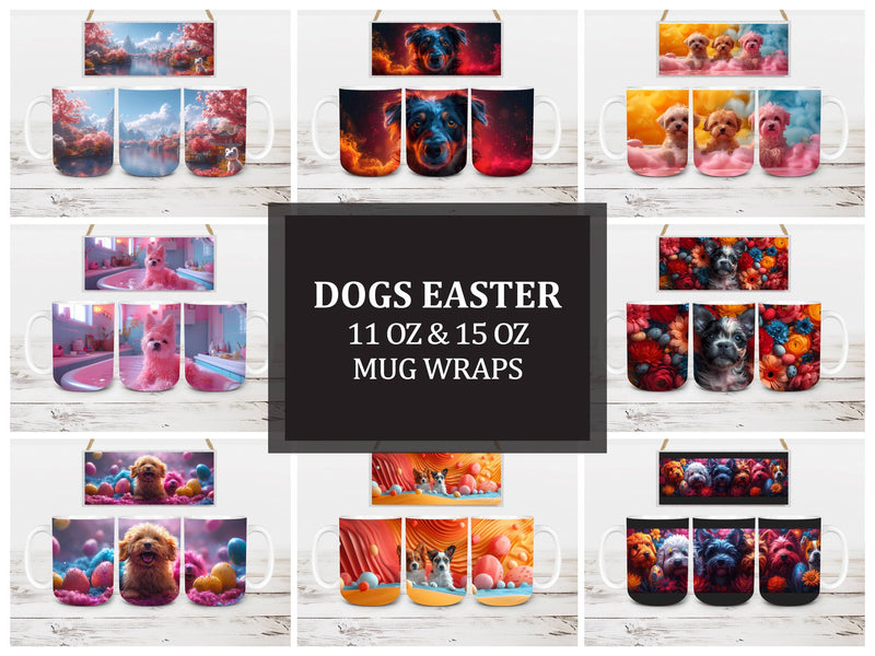 Dogs Easter 3 Mug Wrap - CraftNest