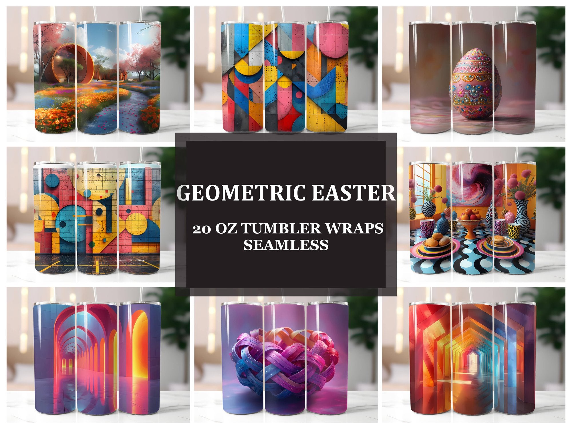 Geometric Easter 2 Tumbler Wrap - CraftNest