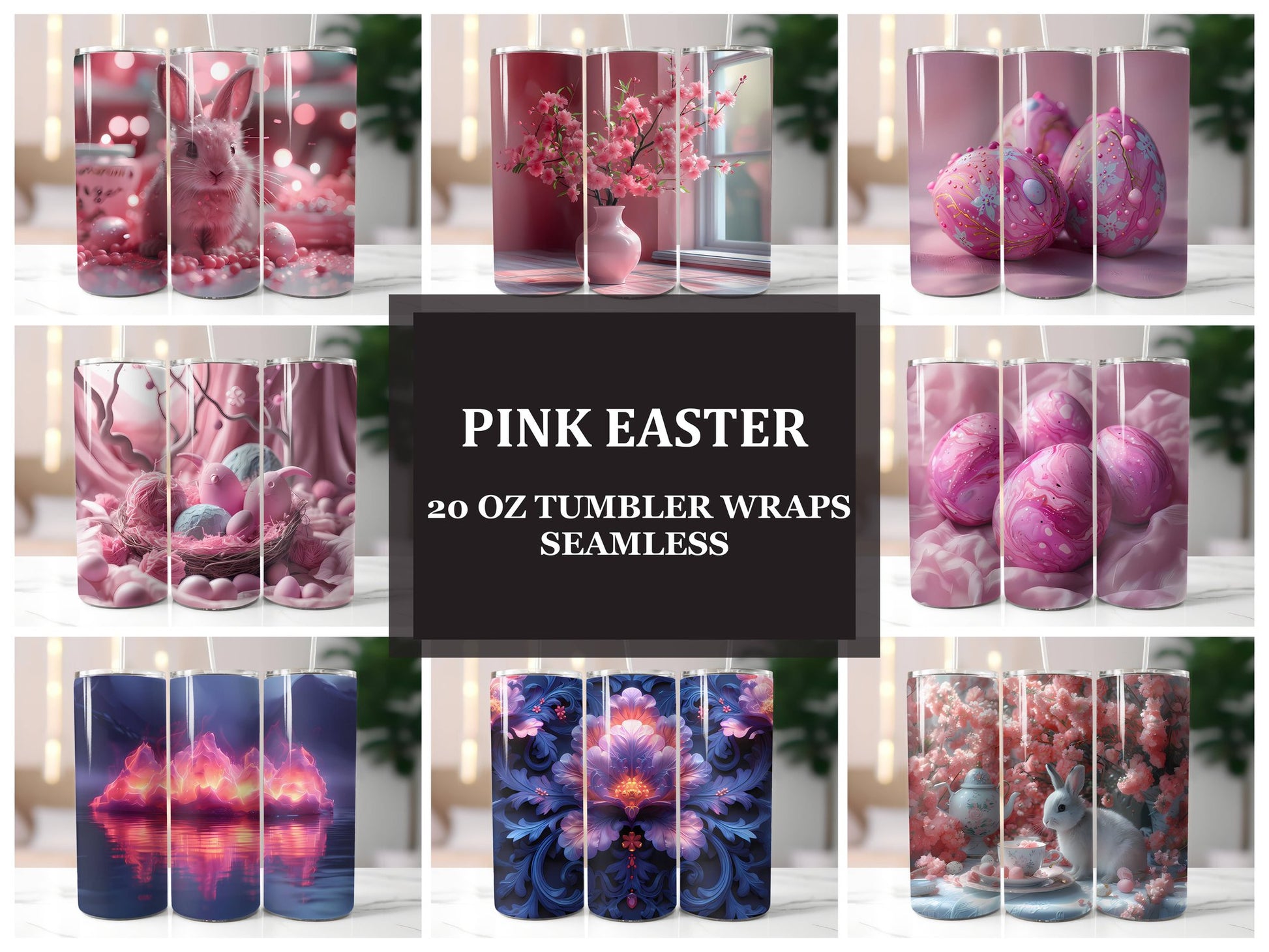 Pink Easter 1 Tumbler Wrap - CraftNest