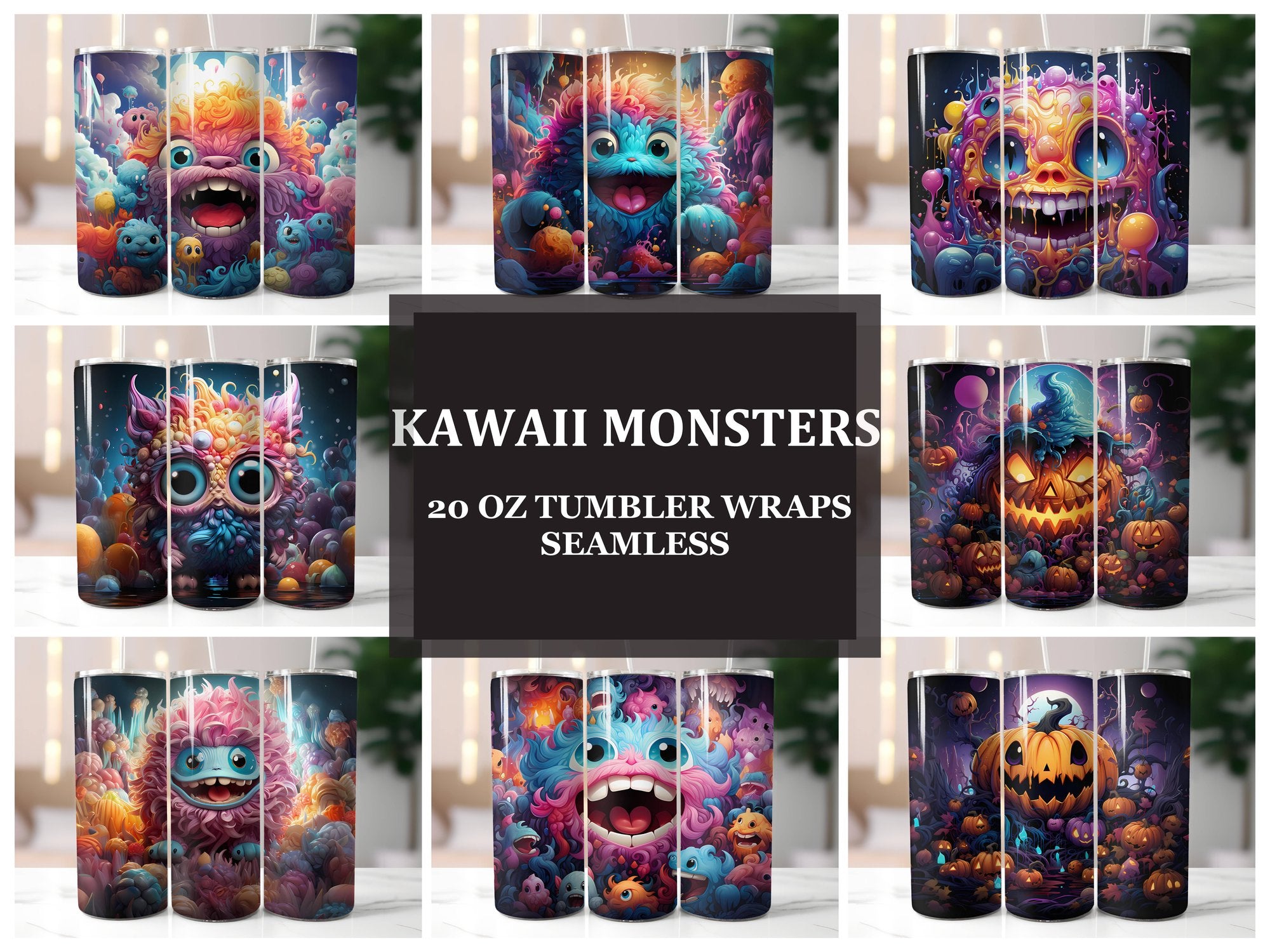 Kawaii Monsters 1 Tumbler Wrap - CraftNest
