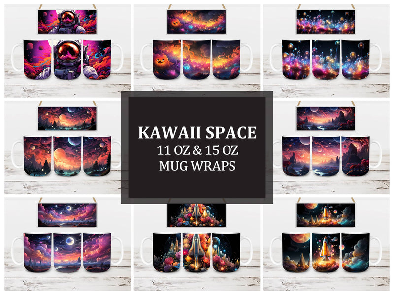 Kawaii Space 2 Mug Wrap - CraftNest