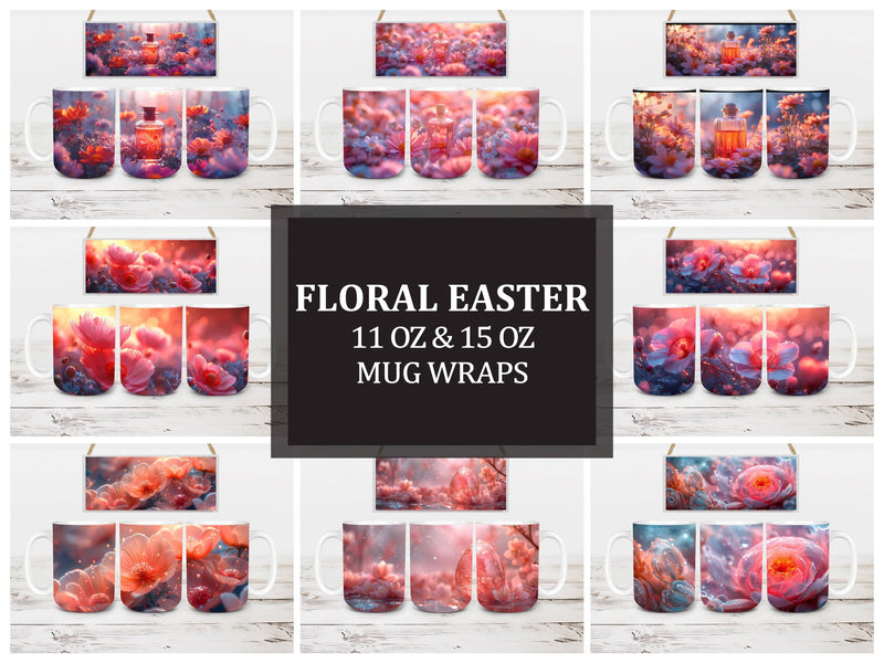 Floral Easter 5 Mug Wrap - CraftNest