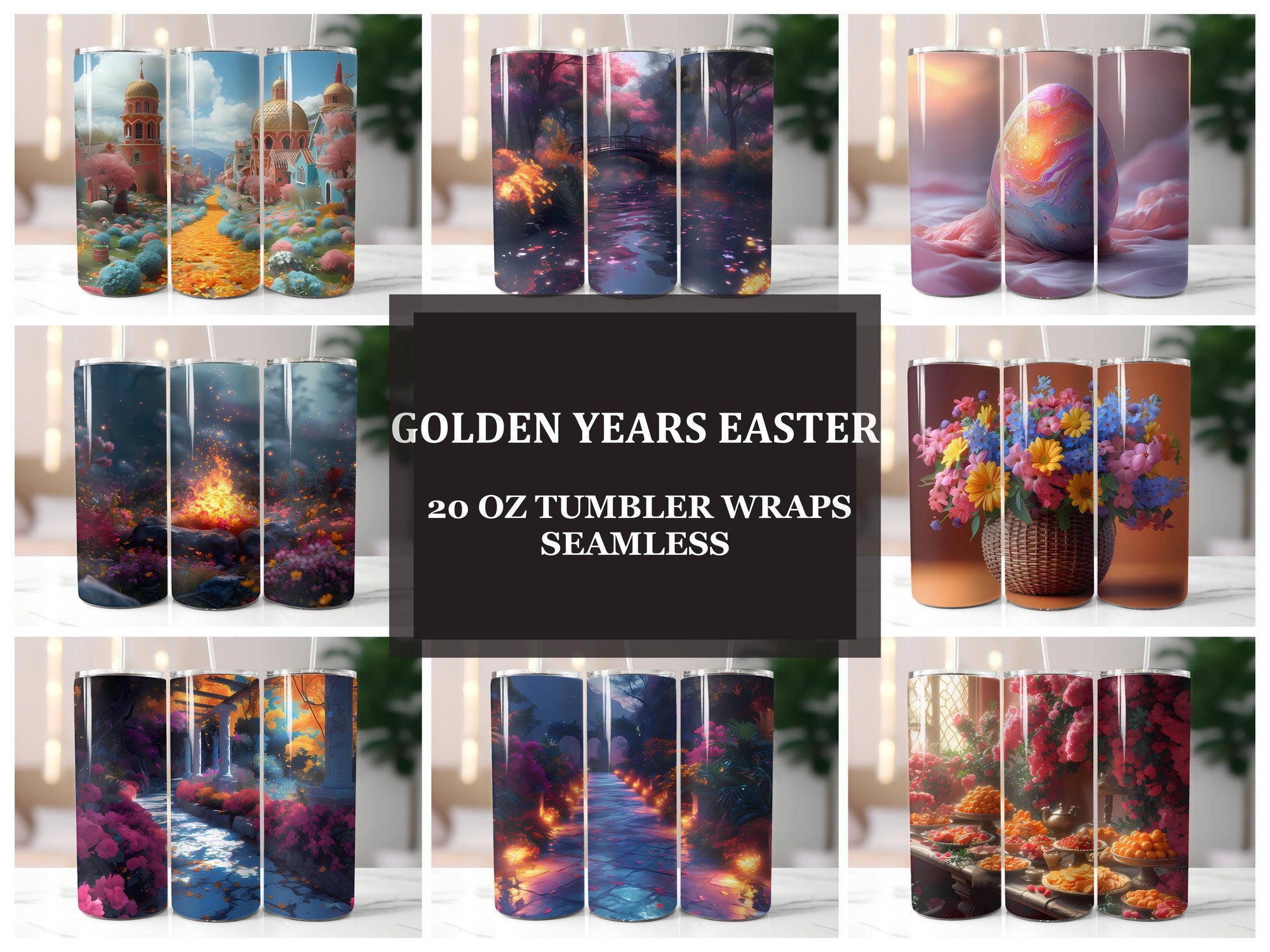 Golden Years Easter 5 Tumbler Wrap - CraftNest