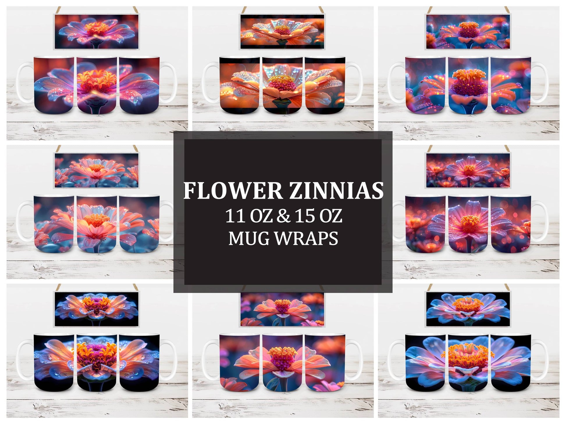 Flower Zinnias 2 Mug Wrap - CraftNest