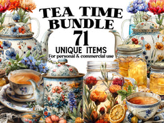 Tea Time Clipart - CraftNest - Digital Crafting and Art