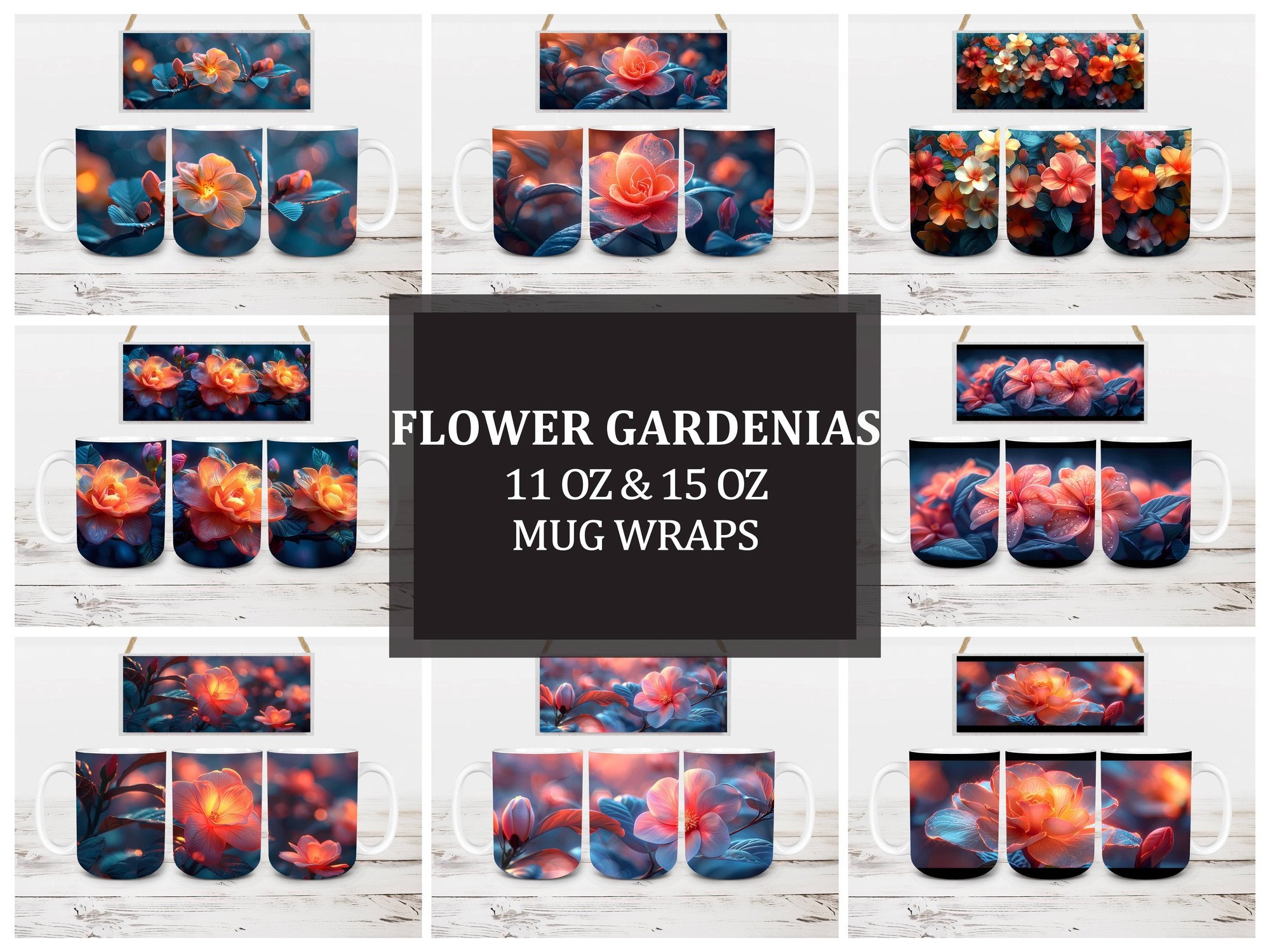 Flower Gardenias 2 Mug Wrap - CraftNest