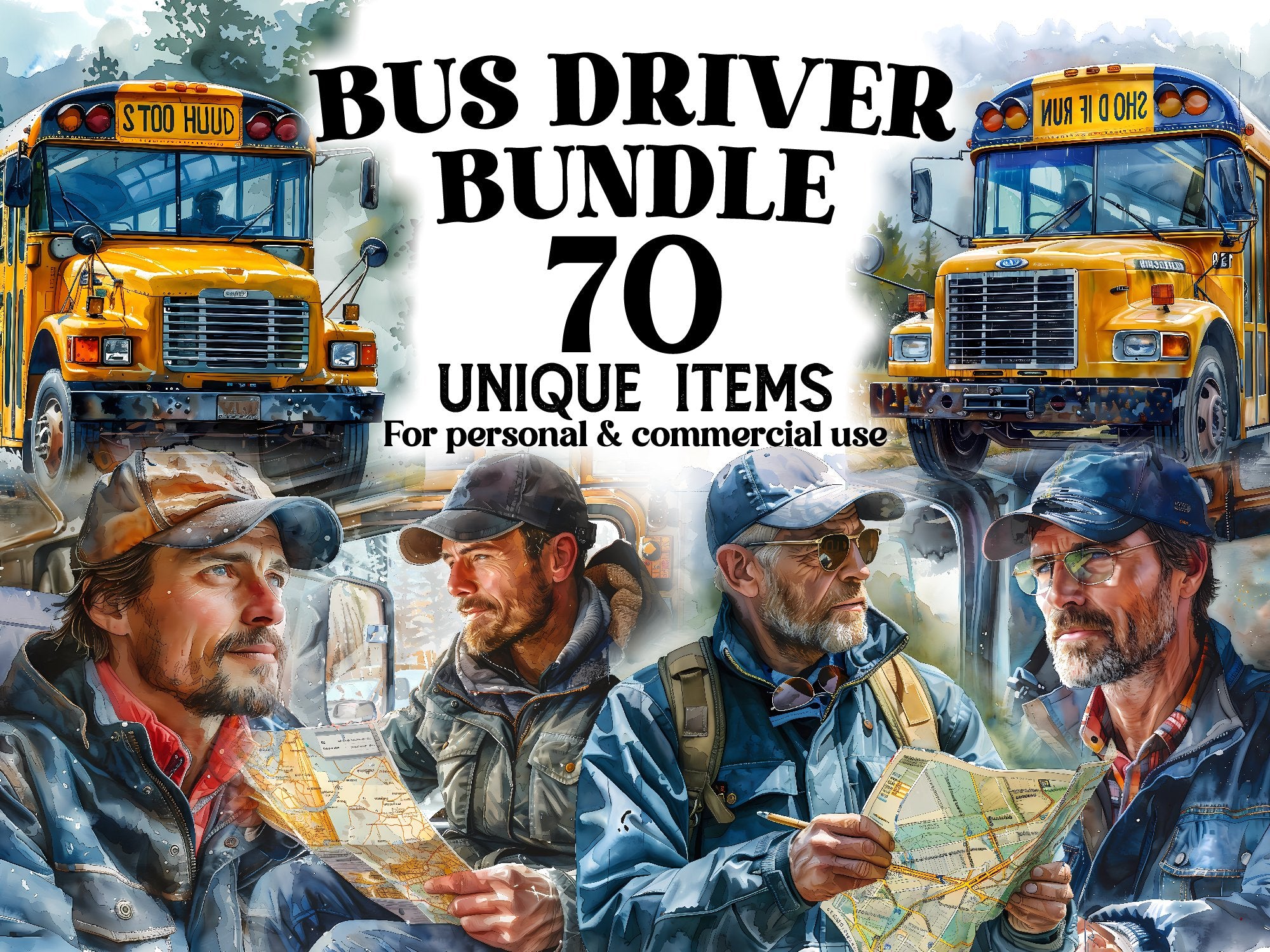 Bus Driver Clipart - CraftNest - Digital Crafting and Art