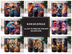 Kawaii Jungle 2 Tumbler Wrap - CraftNest