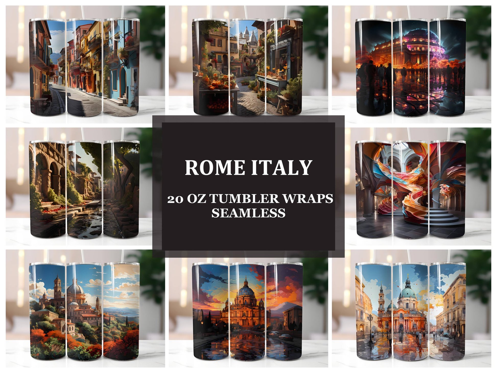 Rom Italy 4 Tumbler Wrap - CraftNest