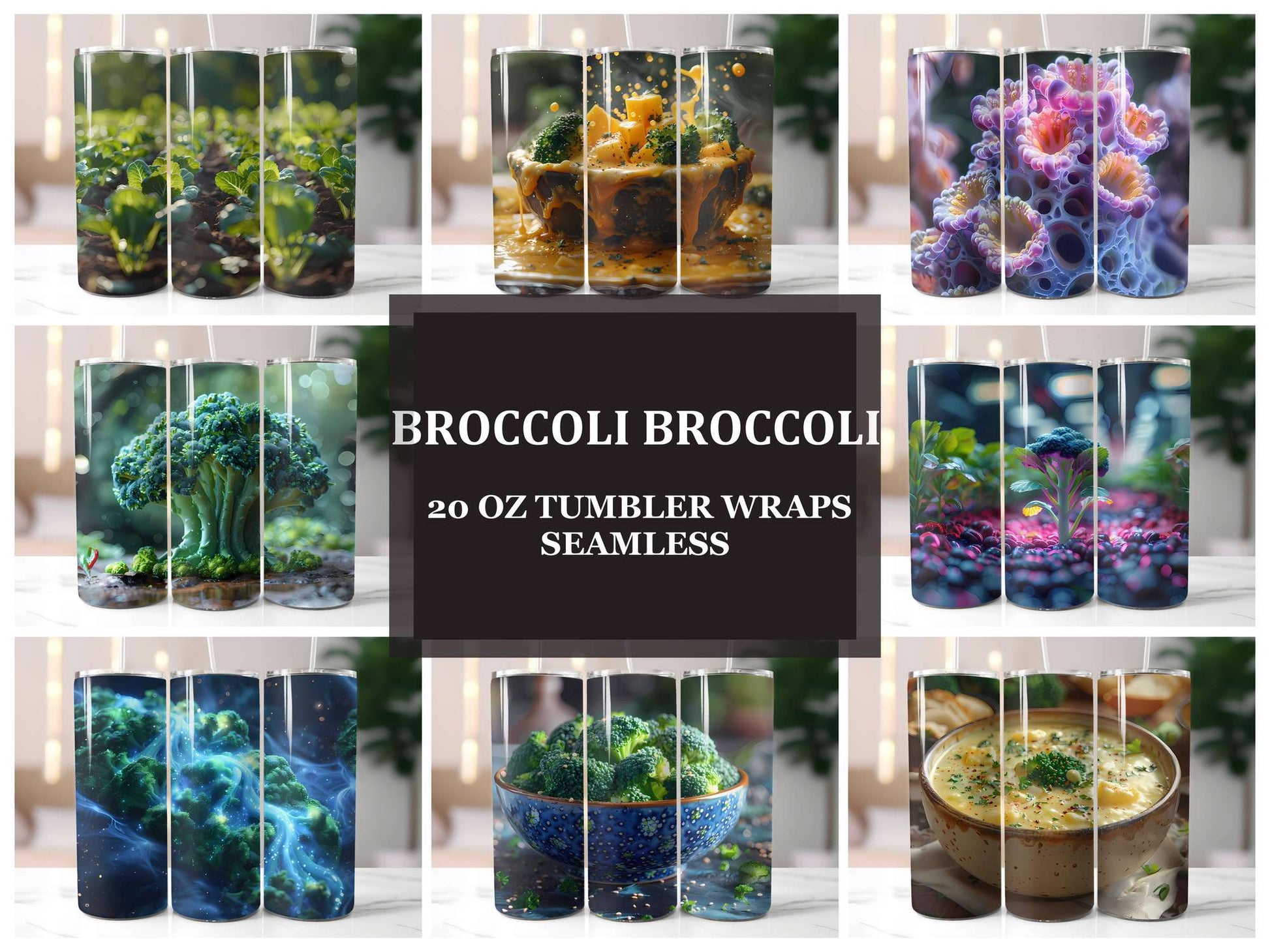 Broccoli 1 Tumbler Wrap - CraftNest - Digital Crafting and Art