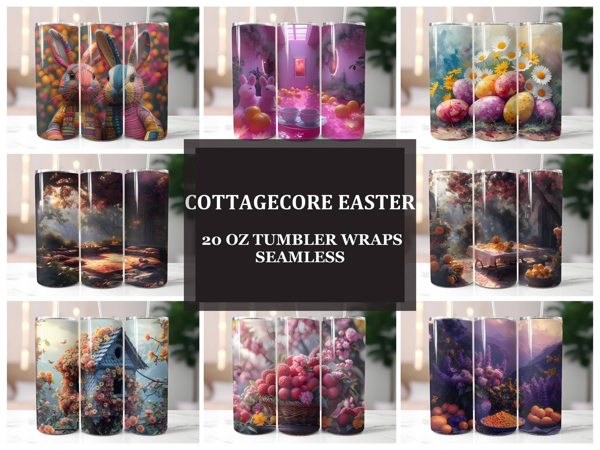 Cottagecore Easter 1 Tumbler Wrap - CraftNest