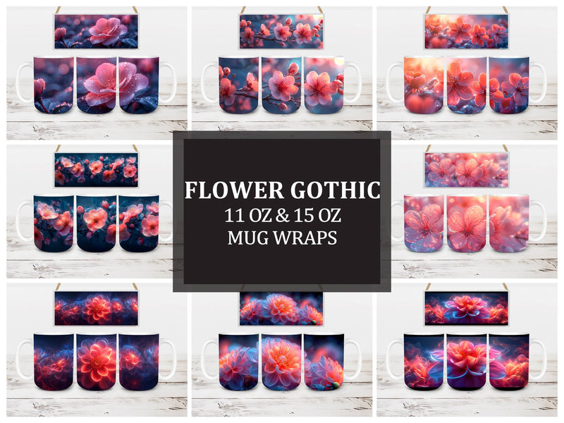 Flower Gothic 2 Mug Wrap - CraftNest