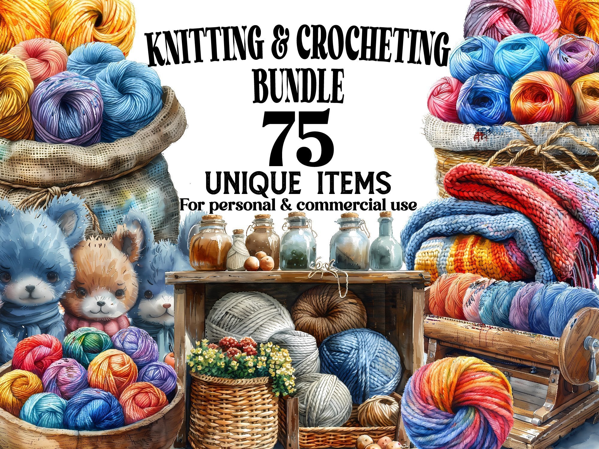 Knitting & Crocheting Clipart