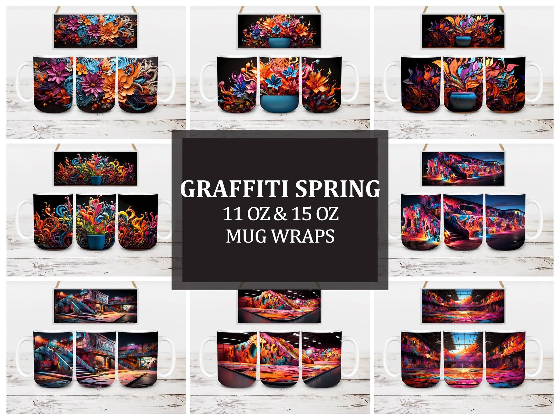 Graffiti Spring 3 Mug Wrap - CraftNest