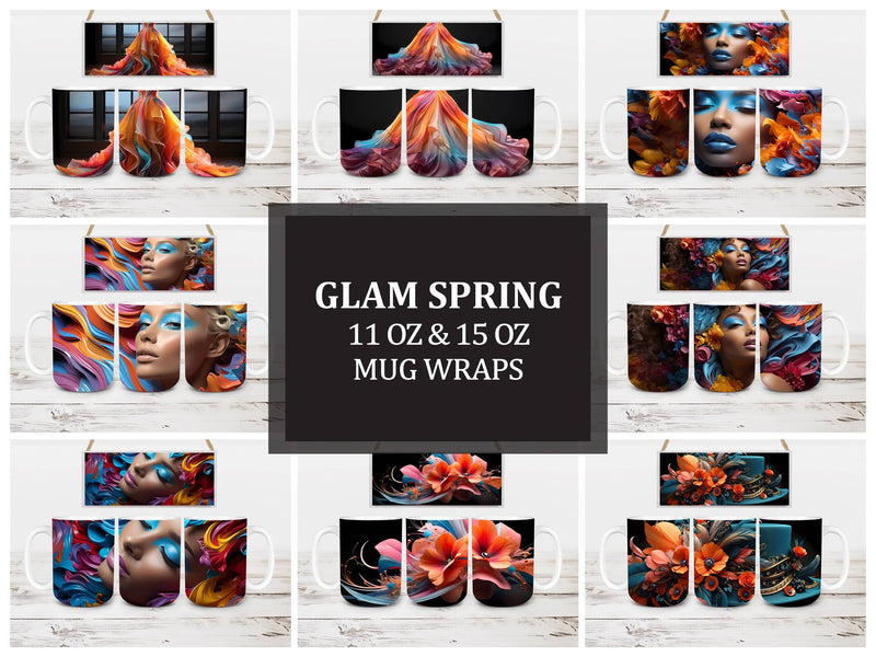 Glam Spring 2 Mug Wrap - CraftNest