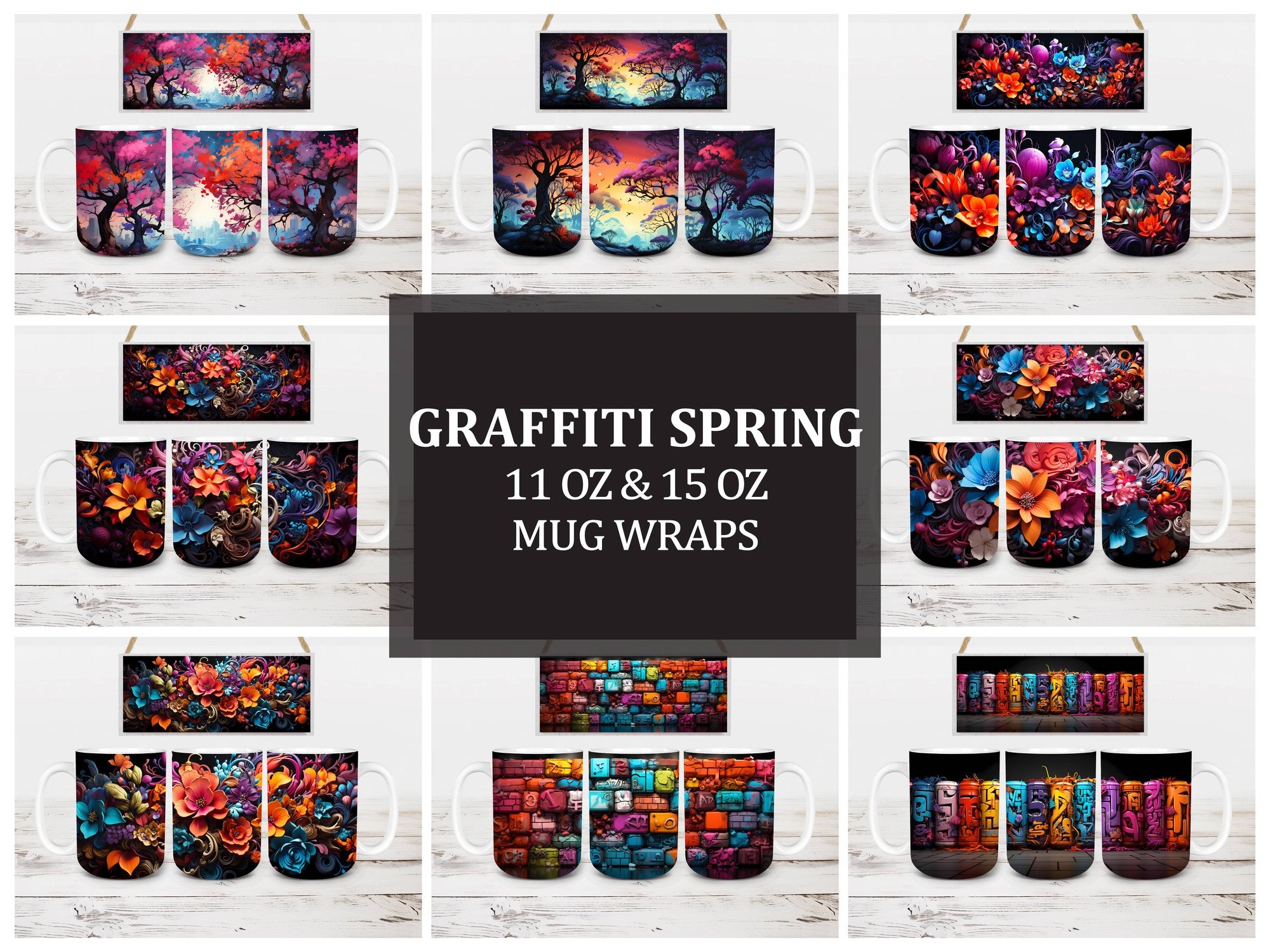 Graffiti Spring 1 Mug Wrap - CraftNest