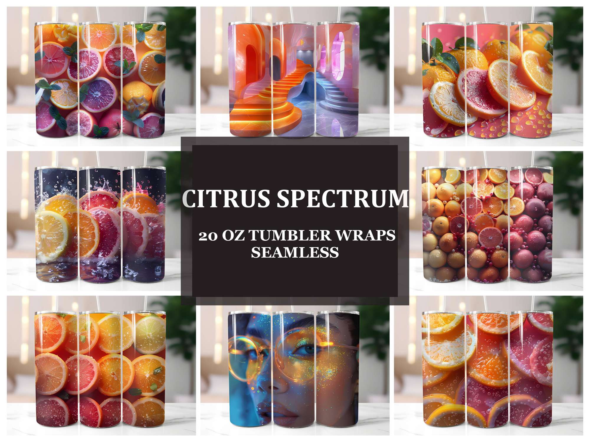 Citrus Spectrum 1 Tumbler Wrap - CraftNest - Digital Crafting and Art