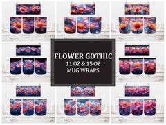 Flower Gothic 3 Mug Wrap - CraftNest