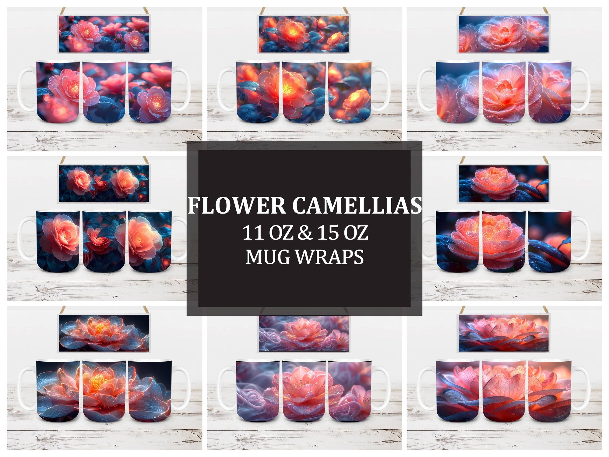 Flower Camellias 7 Mug Wrap - CraftNest