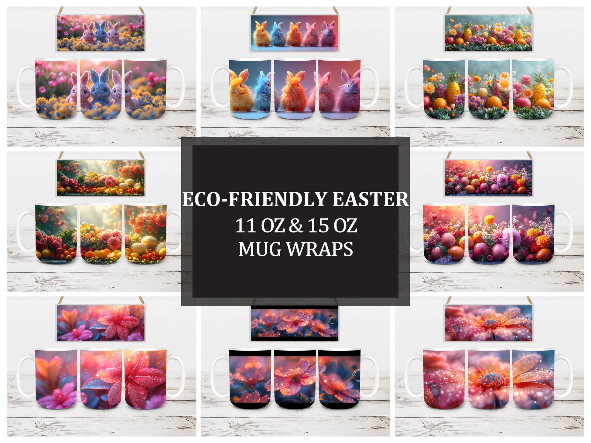 Eco-Friendly Easter 4 Mug Wrap - CraftNest