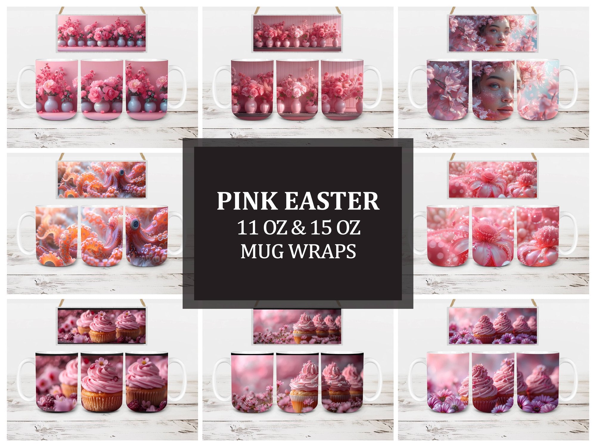 Pink Easter 1 Mug Wrap - CraftNest