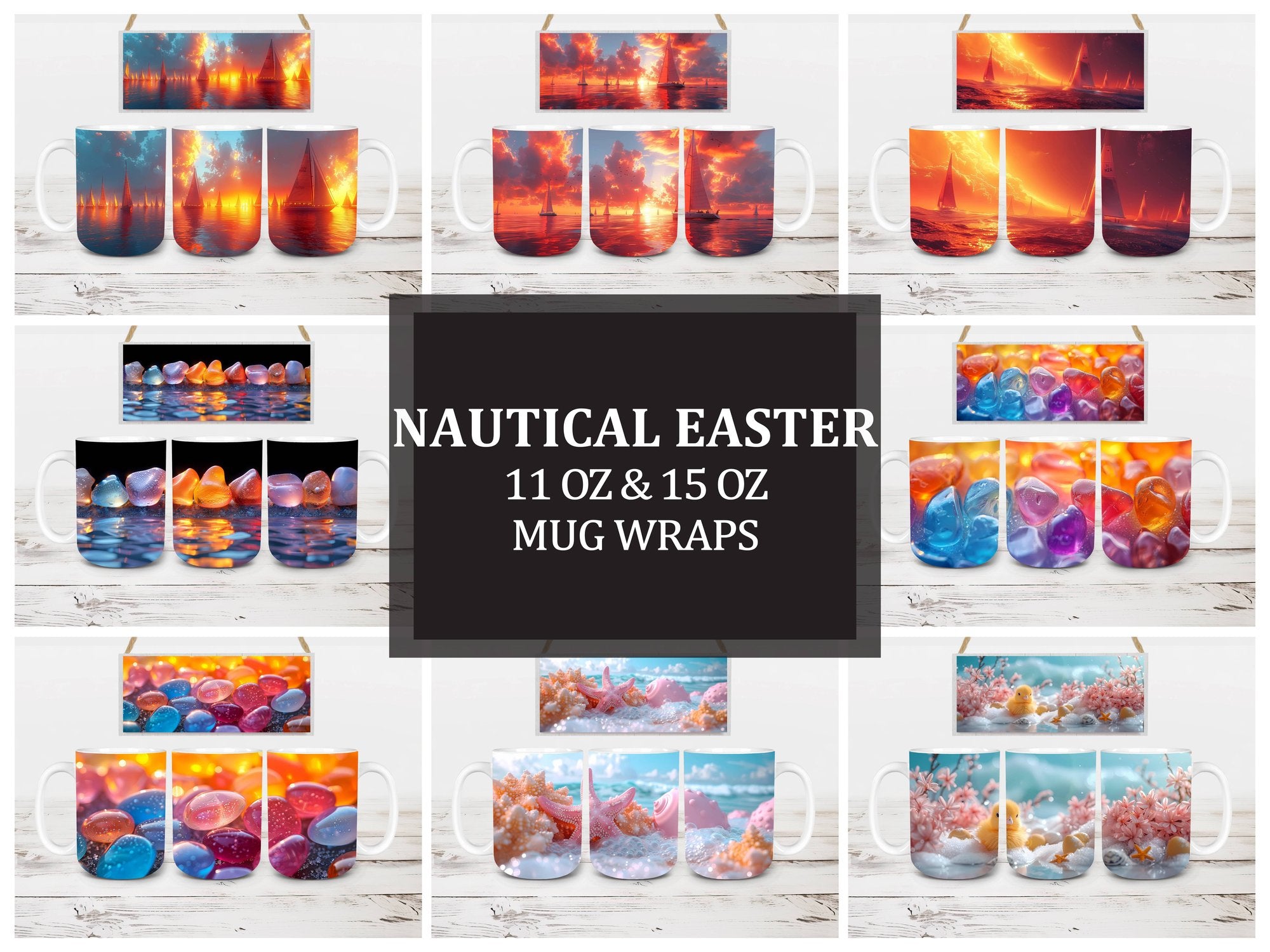 Nautical Easter 6 Mug Wrap