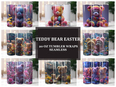 Teddy Bear Easter 4 Tumbler Wrap - CraftNest