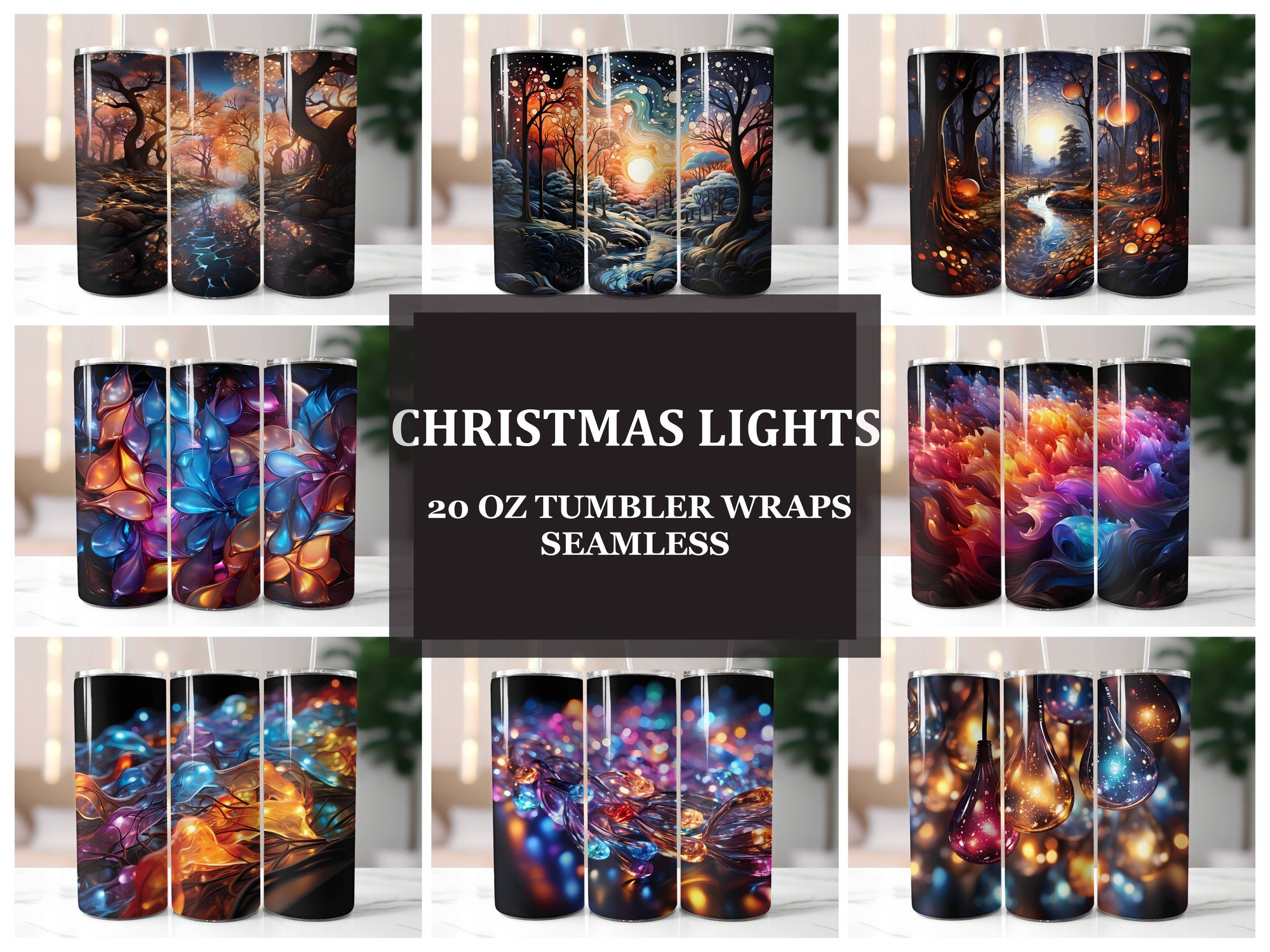 Christmas Lights Tumbler Wrap - CraftNest