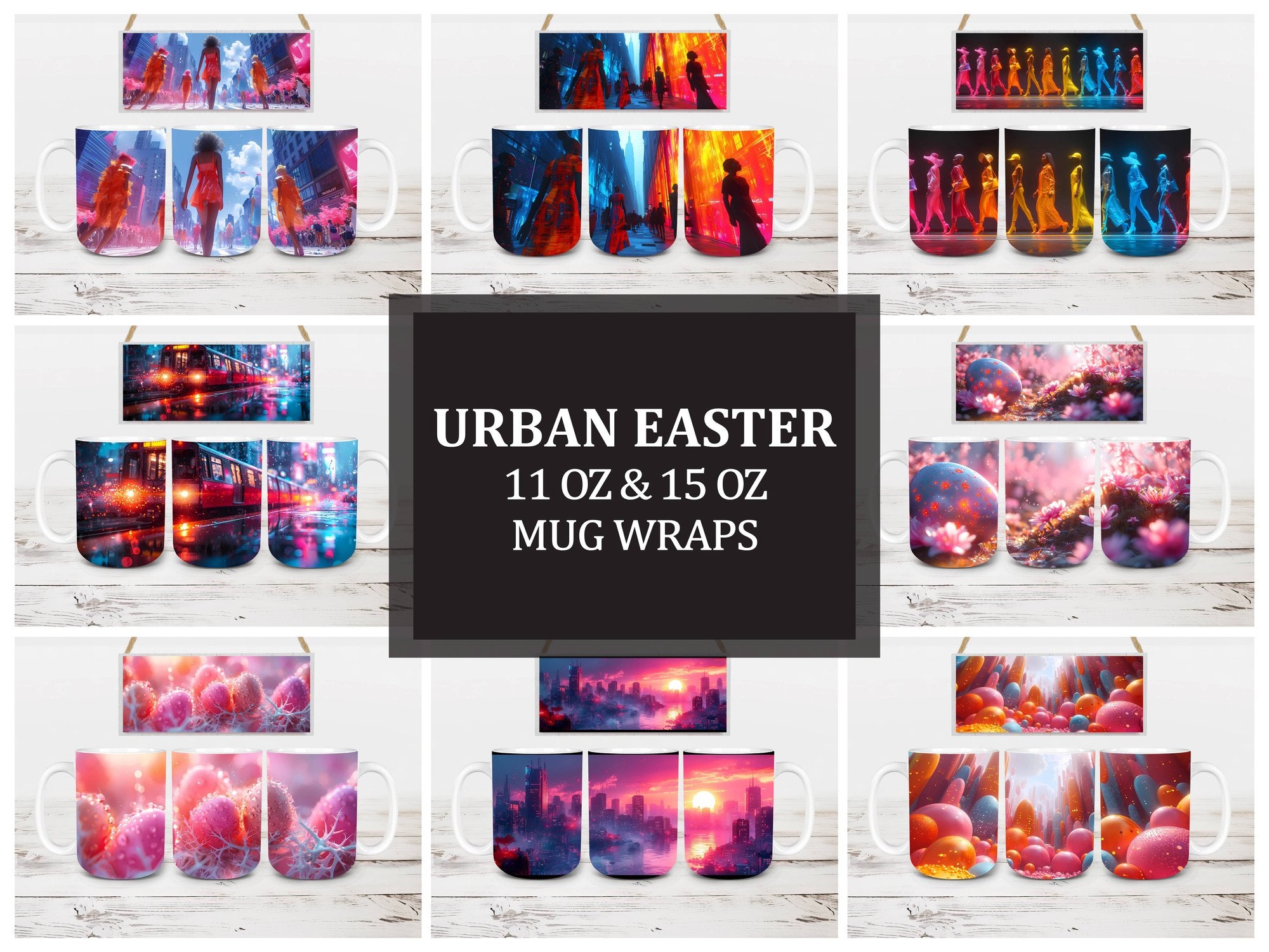Urban Easter 6 Mug Wrap - CraftNest