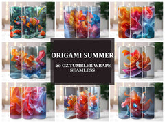 Origami Summer 1 Tumbler Wrap - CraftNest - Digital Crafting and Art