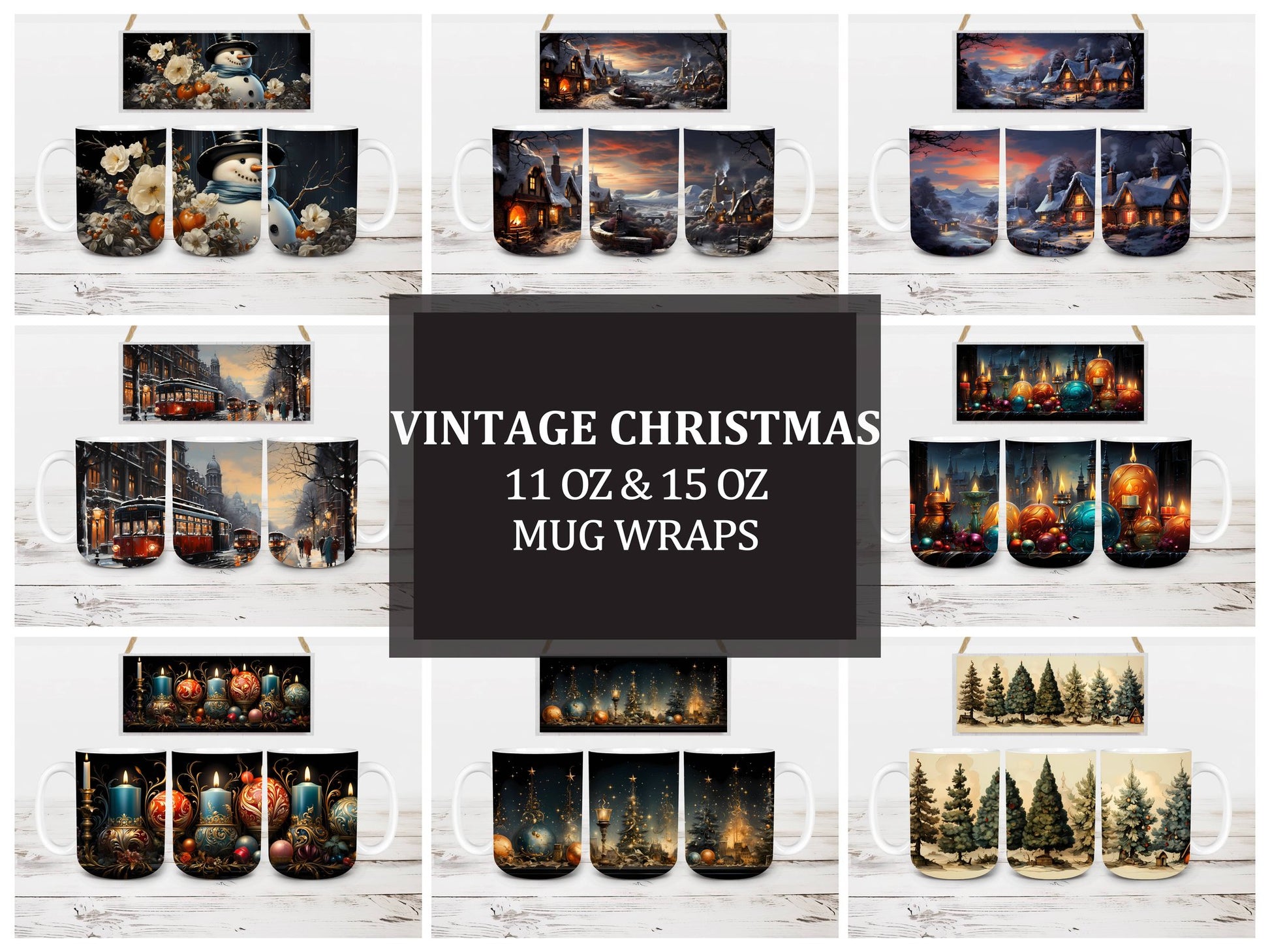 Vintage Christmas Mug Wrap - CraftNest