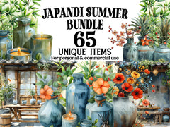 Japandi Summer Clipart - CraftNest - Digital Crafting and Art