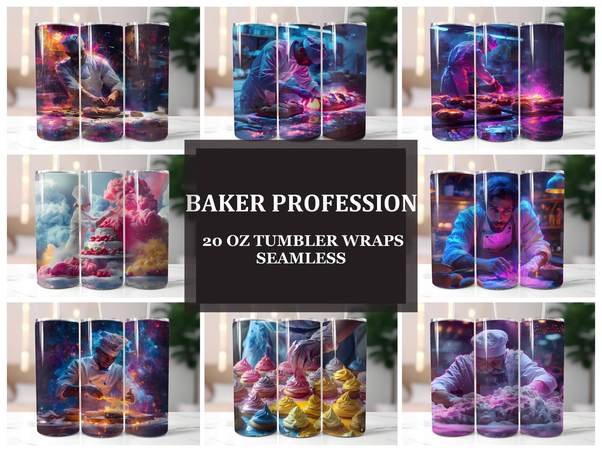 Baker Profession 1 Tumbler Wrap - CraftNest - Digital Crafting and Art