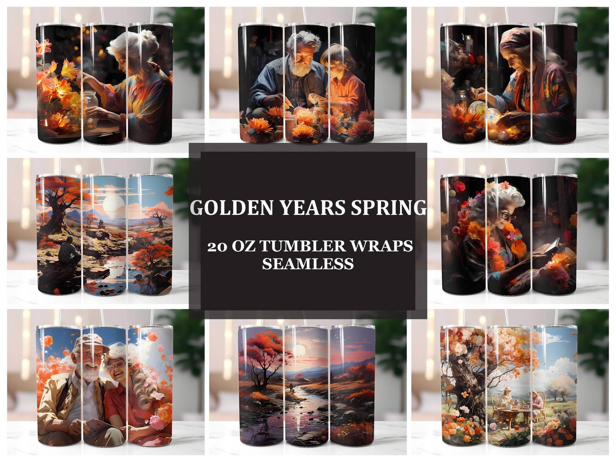 Golden Years Spring 5 Tumbler Wrap - CraftNest