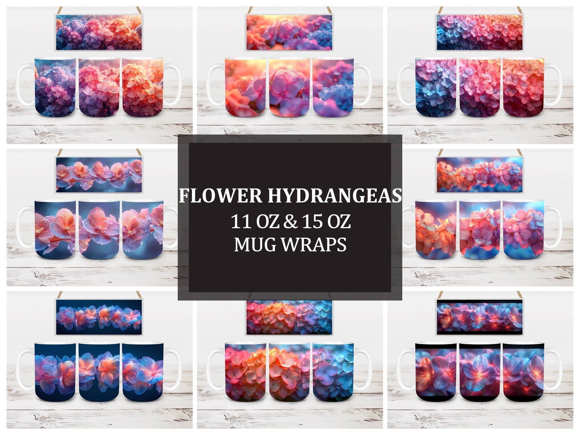 Flower Hydrangeas 1 Mug Wrap - CraftNest