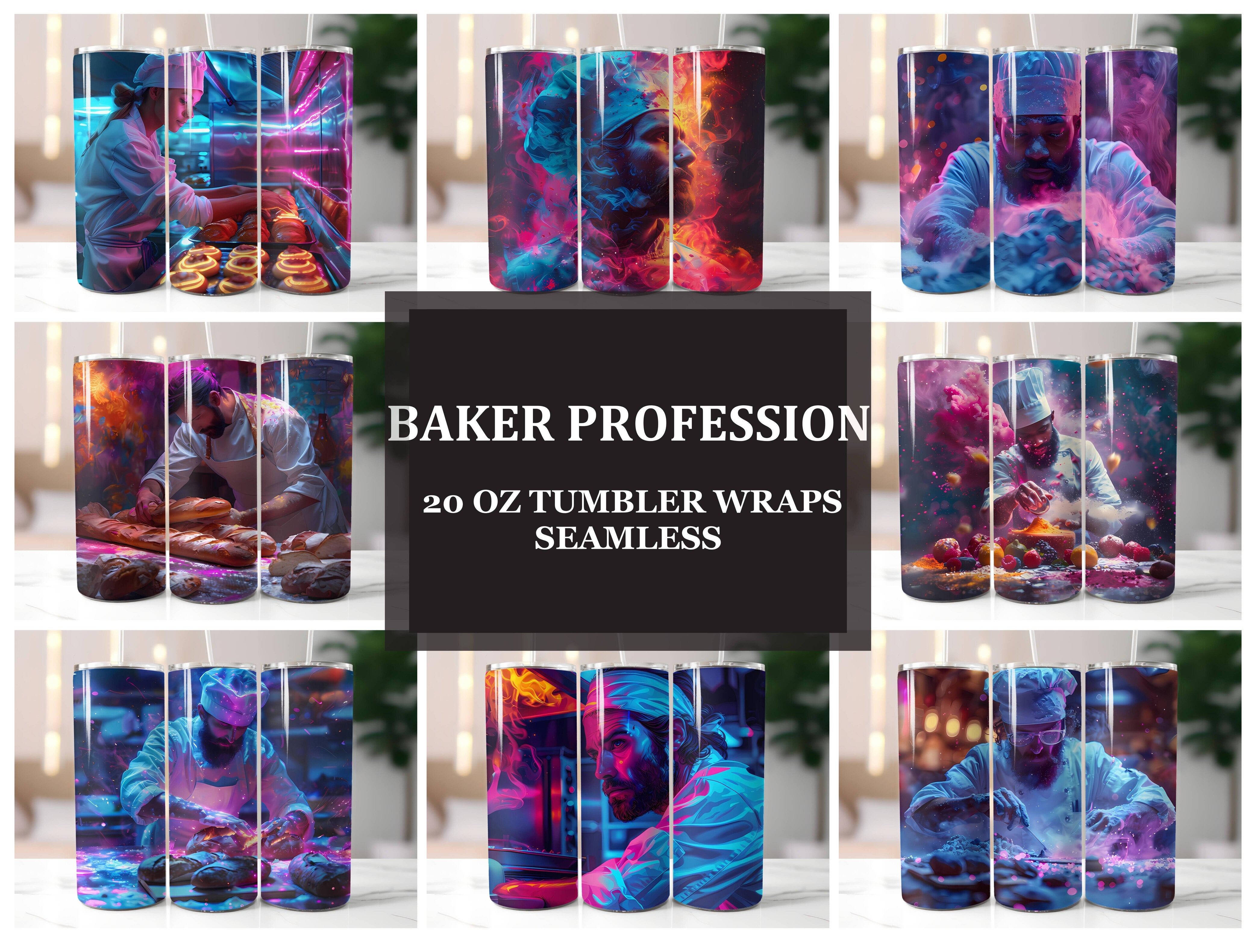 Baker Profession 2 Tumbler Wrap - CraftNest - Digital Crafting and Art